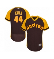 Men's San Diego Padres #44 Pedro Avila Brown Alternate Cooperstown Authentic Collection Flex Base Baseball Player Jersey
