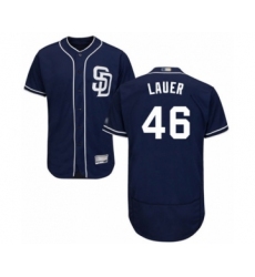 Men's San Diego Padres #46 Eric Lauer Navy Blue Alternate Flex Base Authentic Collection Baseball Player Jersey