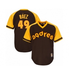 Youth San Diego Padres #49 Michel Baez Authentic Brown Alternate Cooperstown Cool Base Baseball Player Jersey
