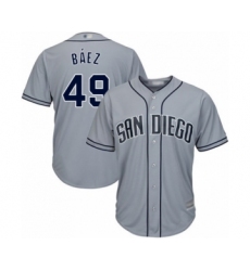 Youth San Diego Padres #49 Michel Baez Authentic Grey Road Cool Base Baseball Player Jersey