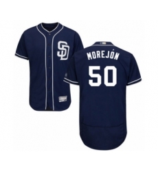 Men's San Diego Padres #50 Adrian Morejon Navy Blue Alternate Flex Base Authentic Collection Baseball Player Jersey