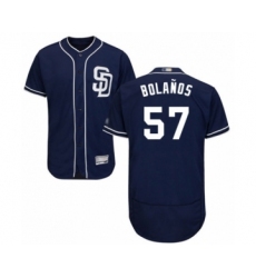 Men's San Diego Padres #57 Ronald Bolanos Navy Blue Alternate Flex Base Authentic Collection Baseball Player Jersey