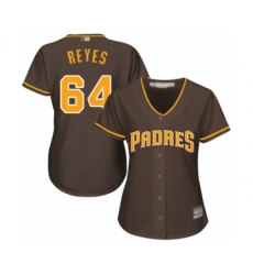 Women's San Diego Padres #64 Gerardo Reyes Authentic Brown Alternate Cool Base Baseball Player Jersey