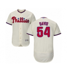 Men's Philadelphia Phillies #54 Austin Davis Cream Alternate Flex Base Authentic Collection Baseball Player Jersey