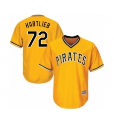Youth Pittsburgh Pirates #22 Geoff Hartlieb Authentic Gold Alternate Cool Base Baseball Player Jersey