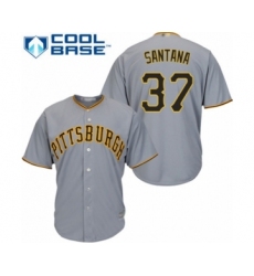 Youth Pittsburgh Pirates #37 Edgar Santana Authentic Grey Road Cool Base Baseball Player Jersey