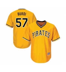 Youth Pittsburgh Pirates #66 Dovydas Neverauskas Authentic Gold Alternate Cool Base Baseball Player Jersey
