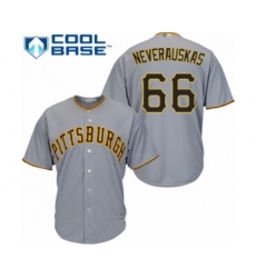 Youth Pittsburgh Pirates #66 Dovydas Neverauskas Authentic Grey Road Cool Base Baseball Player Jersey