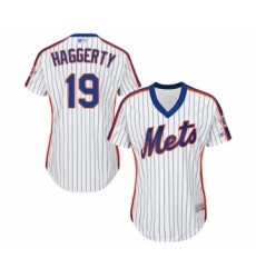 Women's New York Mets #19 Sam Haggerty Authentic White Alternate Cool Base Baseball Player Jersey