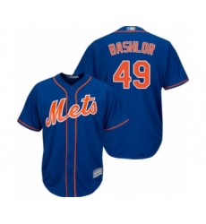 Youth New York Mets #49 Tyler Bashlor Authentic Royal Blue Alternate Home Cool Base Baseball Player Jersey