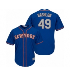 Youth New York Mets #49 Tyler Bashlor Authentic Royal Blue Alternate Road Cool Base Baseball Player Jersey