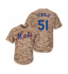 Youth New York Mets #51 Paul Sewald Authentic Camo Alternate Cool Base Baseball Player Jersey