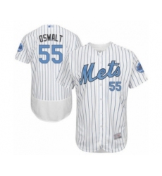 Men's New York Mets #55 Corey Oswalt Authentic White 2016 Father's Day Fashion Flex Base Baseball Player Jersey