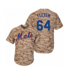 Men's New York Mets #64 Chris Flexen Authentic Camo Alternate Cool Base Baseball Player Jersey