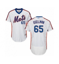 Men's New York Mets #65 Robert Gsellman White Alternate Flex Base Authentic Collection Baseball Player Jersey