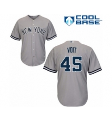 Youth New York Yankees #45 Luke Voit Authentic Grey Road Baseball Player Jersey