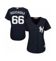 Women's New York Yankees #66 Kyle Higashioka Authentic Navy Blue Alternate Baseball Player Jersey