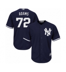 Youth New York Yankees #72 Chance Adams Authentic Navy Blue Alternate Baseball Player Jersey