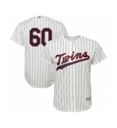 Youth Minnesota Twins #60 Jake Cave Authentic Cream Alternate Cool Base Baseball Player Jersey