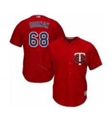 Youth Minnesota Twins #68 Randy Dobnak Authentic Scarlet Alternate Cool Base Baseball Player Jersey