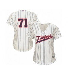 Women's Minnesota Twins #71 Sean Poppen Authentic Cream Alternate Cool Base Baseball Player Jersey