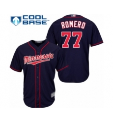 Youth Minnesota Twins #77 Fernando Romero Authentic Navy Blue Alternate Road Cool Base Baseball Player Jersey