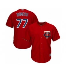 Youth Minnesota Twins #77 Fernando Romero Authentic Scarlet Alternate Cool Base Baseball Player Jersey