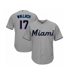 Youth Miami Marlins #17 Chad Wallach Authentic Grey Road Cool Base Baseball Player Jersey