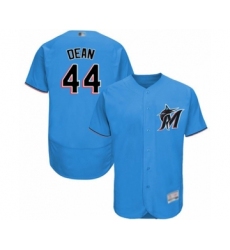 Men's Miami Marlins #44 Austin Dean Blue Alternate Flex Base Authentic Collection Baseball Player Jersey