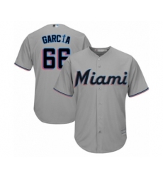Youth Miami Marlins #66 Jarlin Garcia Authentic Grey Road Cool Base Baseball Player Jersey