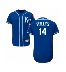 Men's Kansas City Royals #14 Brett Phillips Royal Blue Alternate Flex Base Authentic Collection Baseball Player Jersey