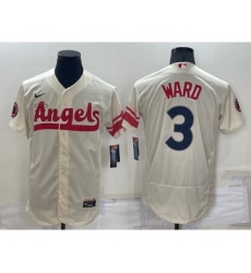 Men's Los Angeles Angels #3 Taylor Ward Cream 2022 City Connect Flex Base Stitched Jersey