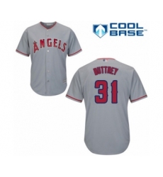 Youth Los Angeles Angels of Anaheim #31 Ty Buttrey Authentic Grey Road Cool Base Baseball Player Jersey