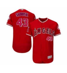 Men's Los Angeles Angels of Anaheim #43 Patrick Sandoval Red Alternate Flex Base Authentic Collection Baseball Player Jersey