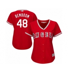 Women's Los Angeles Angels of Anaheim #48 Anthony Bemboom Authentic Red Alternate Cool Base Baseball Player Jersey