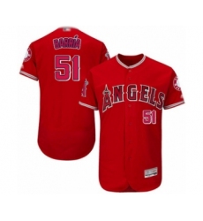 Men's Los Angeles Angels of Anaheim #51 Jaime Barria Red Alternate Flex Base Authentic Collection Baseball Player Jersey