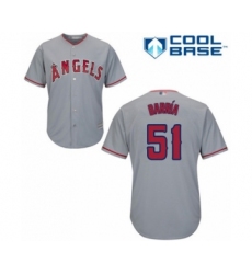 Youth Los Angeles Angels of Anaheim #51 Jaime Barria Authentic Grey Road Cool Base Baseball Player Jersey