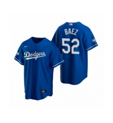Men's Los Angeles Dodgers #52 Pedro Baez Royal 2020 World Series Champions Replica Jersey