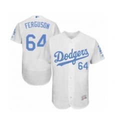 Men's Los Angeles Dodgers #64 Caleb Ferguson Authentic White 2016 Father's Day Fashion Flex Base Baseball Player Jersey