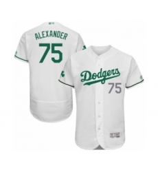 Men's Los Angeles Dodgers #75 Scott Alexander White Celtic Flexbase Authentic Collection Baseball Player Jersey