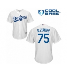 Youth Los Angeles Dodgers #75 Scott Alexander Authentic White Home Cool Base Baseball Player Jersey