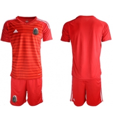 Mexico Blank Red Goalkeeper Soccer Country Jersey