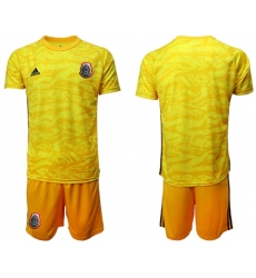 Mexico Blank Yellow Goalkeeper Soccer Country Jersey