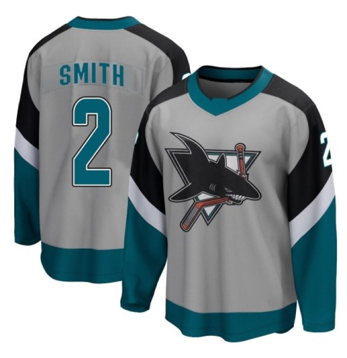Men's San Jose Sharks #2 Will Smith Breakaway Gray 2020-21 Special Edition Jerse