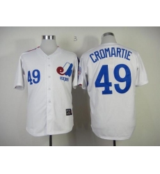 Mitchell And Ness Expos #49 Warren Cromartie White Throwback Stitched Baseball Jersey