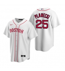 Men's Nike Boston Red Sox #25 Kevin Plawecki White Alternate Stitched Baseball Jersey