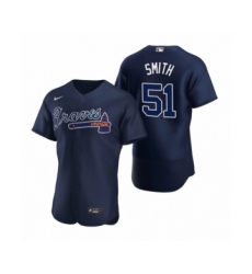 Men's Atlanta Braves #51 Will Smith Nike Navy Authentic 2020 Alternate Jerseys