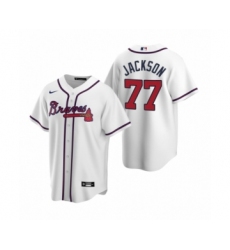 Men's Atlanta Braves #77 Luke Jackson Nike White 2020 Replica Home Jersey