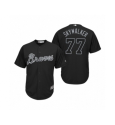 Youth Atlanta Braves #77 Luke Jackson Skywalker Black 2019 Players Weekend Replica Jersey