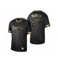 Men's 2019 Golden Edition Atlanta Braves #27 Fred McGriff Black Jersey